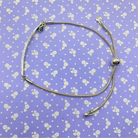 Silver Tone Slider Bracelet - Picture 2 of 7